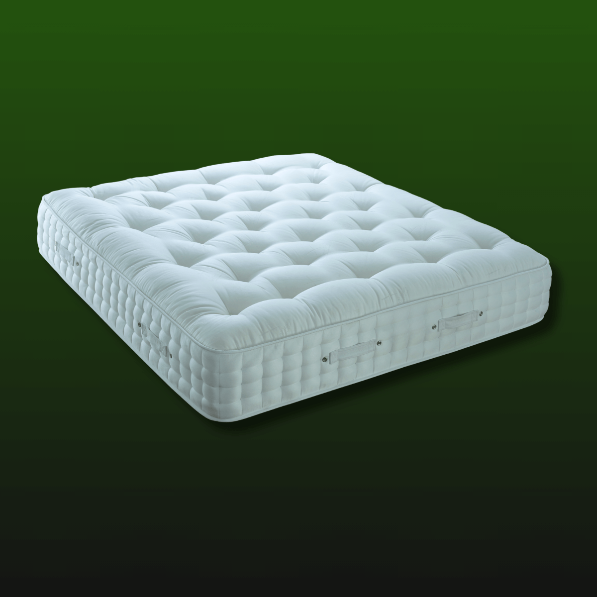 Luxurious English Royal Mattress with 12500 pocket springs, handmade with natural fillers for superior comfort and quality.