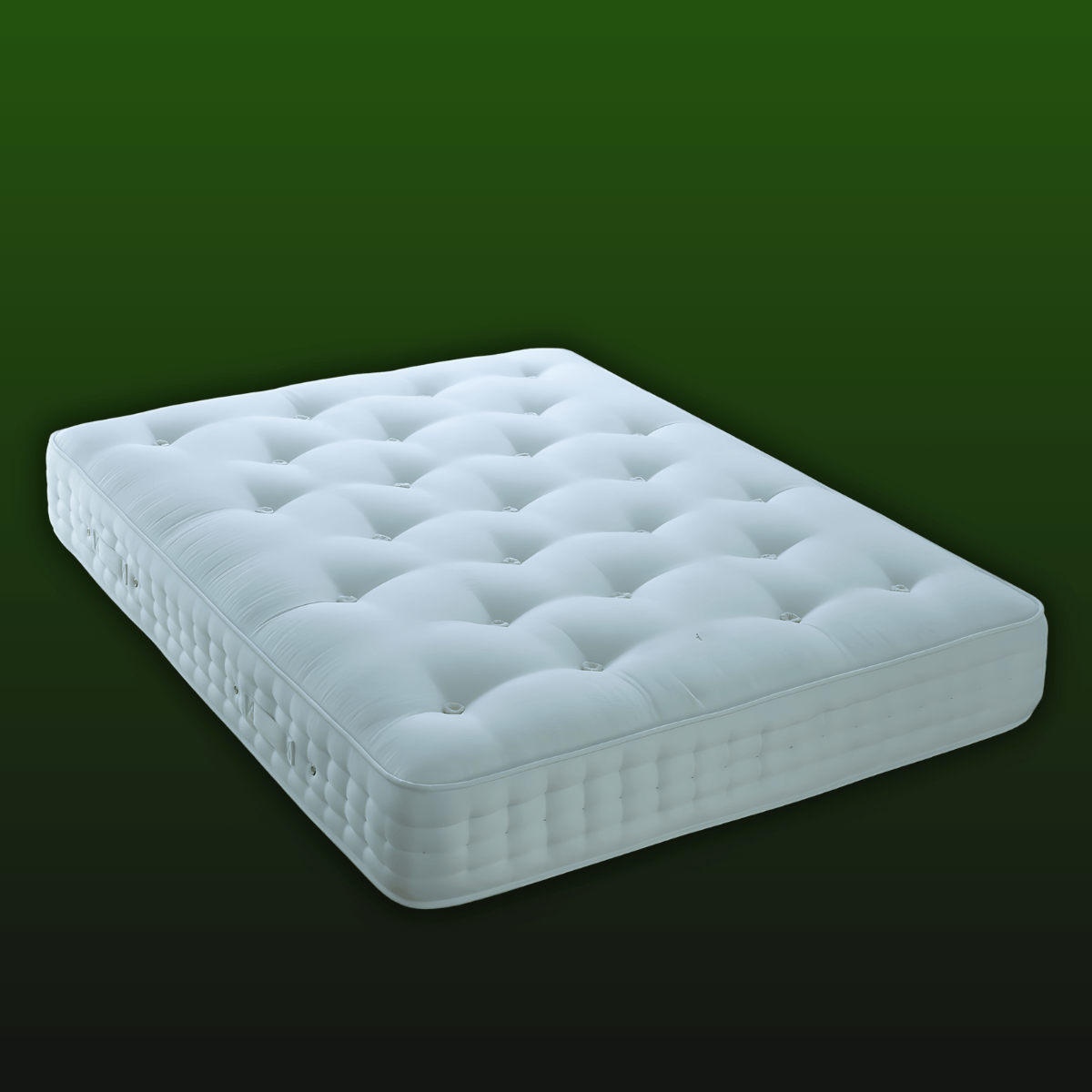 Luxurious English Royal Mattress 12500 with natural fillers, handcrafted by British masters, showcasing traditional and organic design.